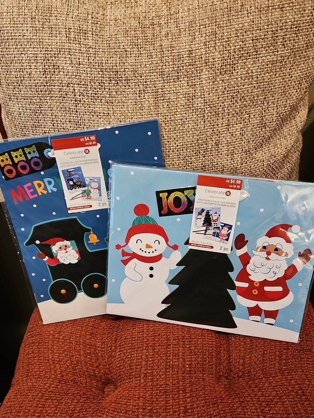 DIY Christmas Gift Bags - 4 Bags